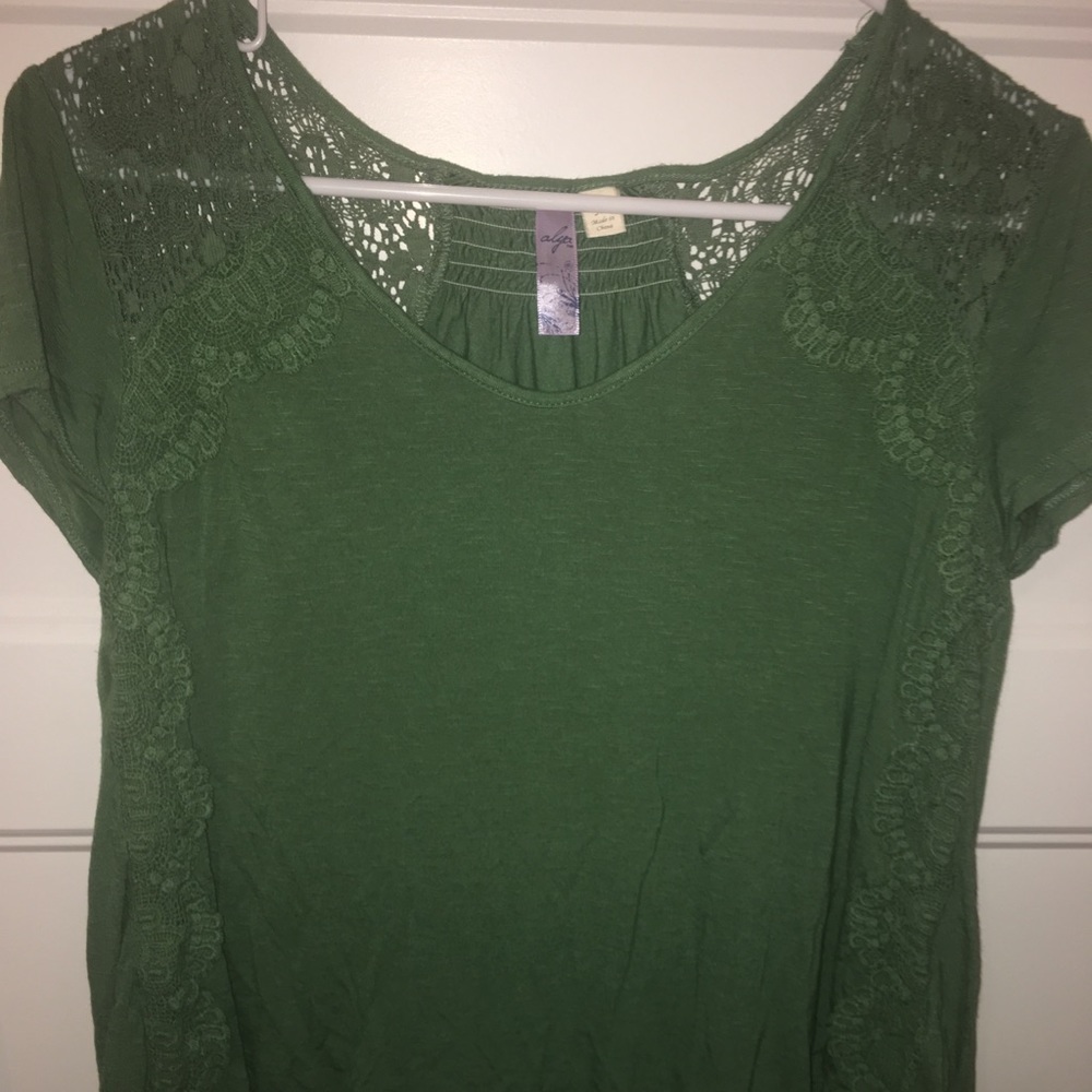 Green lace shirt